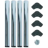 Emuca 60 Mm Steel Table Legs Argenté