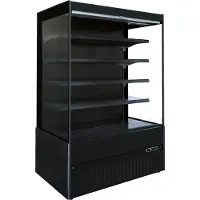 CombiSteel Vitrine réfrigérée murale Jamie 1.3, étagère de supermarché d'une capacité de 409 litres et à ventilation assistée par ventilateur.