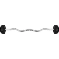 HMS Barre de musculation caoutchouc bouclée GSL35