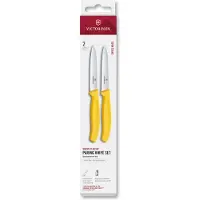 Victorinox Swiss Classic 6.7798.2C1 Straight/Wavy, Yellow, set de 2 couteaux à légumes, 10 cm