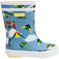 Aigle Bottes en Caoutchouc - Baby Flac - Bleu Clair av. Dragons - - 19 - Bottes en Caoutchouc