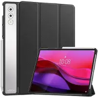 Just in Case PU-Leder Book Hülle Schwarz Lenovo Yoga Tab Plus (Lenovo Yoga Tab Plus), Étui pour tablette, Noir