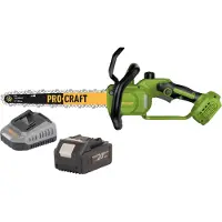 Procraft PKA33-BB tronçonneuse à chaîne sans fil 20 V 304 mm Brushless + 1x batterie 4,0 Ah + chargeur