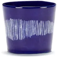 Serax Feast Tasse à Espresso - Lot de 4 Dark Blue|White Stripes