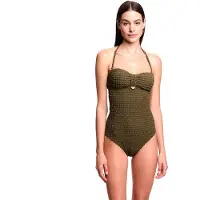 Emporio Armani pour femme. EW003297_AF20247 Maillot de bain vert Olivia (M), Beachwear, Polyester