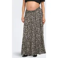 ONLY Maternity Jupe 'OLMCikka' beige / noir