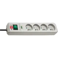 Brennenstuhl Parafoudre H05VV-F 3G1,5 4 prises 1,5m gris clair