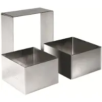 Ibili Anneau de cuisson en acier inoxydable 10 x 10 cm