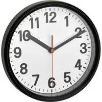 TFA-Dostmann TFA 60.3538.01 Horloge murale radio analogique noire