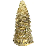 Svenska Living Statue sapin de Noël verre LED or 20cm
