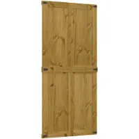 vidaXL Porte de grange , 90 x 210 cm, bois massif de pin, couleur miel
