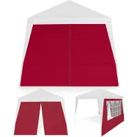 Casaria 2x Parois latérales pour tonnelle Capri rouge