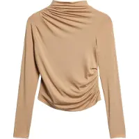 Superdry pour femme. W6011682A T-shirt à volants à manches longues Perkins marron (M), Casuel, Modal, Manche longue