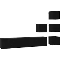vidaXL Ensemble de meubles TV , 6 pièces, 80 x 30 x 30 cm, chêne noir