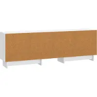 vidaXL Meuble TV 150 x 31 x 50 cm, blanc brillant, aggloméré