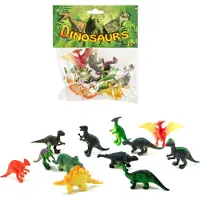 LG-Imports Lot de 12 dinosaures, environ 45-60 mm - 12 modèles différents, en plastique