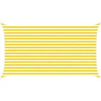 vidaXL Voile D'ombre Jaune Et Blanc 4,5 X 2,5 M 100 % Polyester Oxford