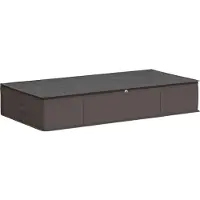vidaXL Boîte de rangement avec fenêtre transparente sur le dessus, gris, en non-tissé