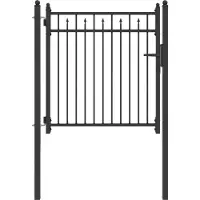 vidaXL Porte de Clôture HORST 100 x 100 cm métal Noir Verrouillable