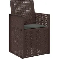 vidaXL Chaises de salle à manger de jardin, lot de 2, marron et anthracite, en PP
