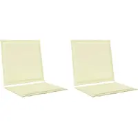 vidaXL Coussins d'assise et de dossier, lot de 2, couleur crème, 47 x 45 x 2 cm, polyester