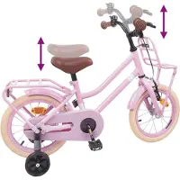 vidaXL Vélo pour enfant 12 pouces, pour les 2-4 ans, rose clair
