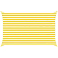 vidaXL Voile D'ombre Jaune Et Blanc 4 X 2,5 M 100 % Polyester Oxford