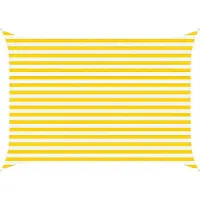 vidaXL Voile D'ombre Jaune Et Blanc 3,5 X 2,5 M 100 % Polyester Oxford