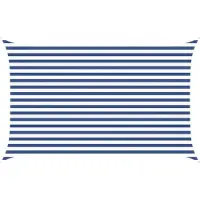 vidaXL Voile D'ombre Bleu Et Blanc 4 X 2,5 M 100 % Polyester Oxford