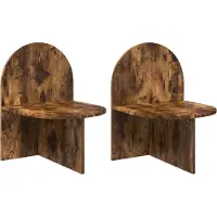 vidaXL Table de chevet 2 pcs Chêne fumé 48 x 49 x 65 cm