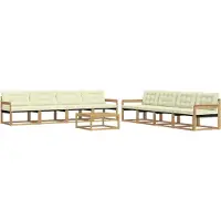vidaXL Ensemble de canapés d'extérieur , 9 pièces, blanc et crème, 79 x 79 x 37 cm