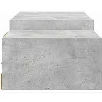 vidaXL Meuble TV mural Montage mural Gris béton 140 x 28 x 21 cm