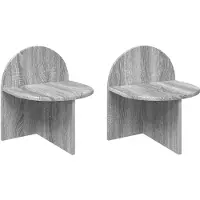 vidaXL Table de chevet 2 pcs Sonoma gris 40 x 35,5 x 45,5 cm