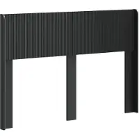 vidaXL Tête de lit en bois aggloméré noir