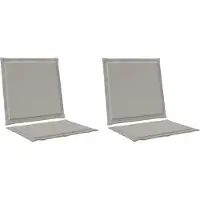vidaXL Coussins d'assise et de dossier, lot de 2, gris clair, 47 x 45 x 2 cm, polyester
