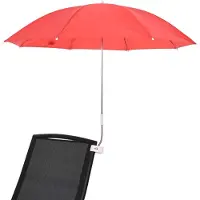 vidaXL Parasol avec pince, lot de 2, rouge silex, Ø 105 x 86 cm