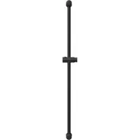 vidaXL Support de pommeau de douche, noir, 100 cm, en acier inoxydable