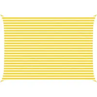 vidaXL Voile D'ombre Jaune Et Blanc 5 × 3,5 M 100 % Polyester Oxford