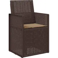 vidaXL Chaises de salle à manger de jardin, lot de 2, marron et taupe, PP