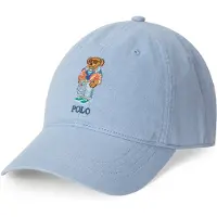 Ralph Lauren pour homme. 710B14599001 Casquette en lin avec Ours Polo bleu (OSFA), Casuel
