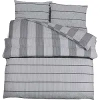 vidaXL Ensemble de literie Gris 220x240 cm coton