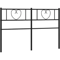 vidaXL Tête de lit de rechange en métal noir 150 cm
