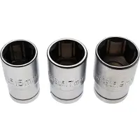 Kraftmann 15125 Jeu de douilles, 12,5 (1/2), 15-17-19 mm