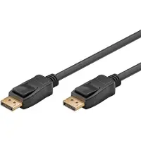 Goobay 74778 Certified DisplayPort-Câble 1.4, , 32,4 Gbit/s, 2 m, noir - 8K/60Hz DSC