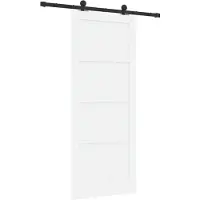 vidaXL Porte coulissante ORKDAL, 83 x 202 cm, en bois massif de pin, blanche