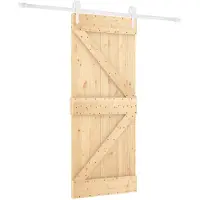 vidaXL Porte coulissante , finition naturelle et blanche, 80 x 210 cm, en pin massif