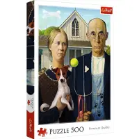 Trefl Puzzle 500 American Gothic : Édition Chien 37526