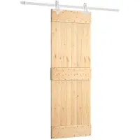 vidaXL Porte coulissante , finition naturelle et blanche, 70 x 210 cm, pin massif