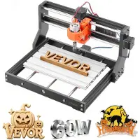 Vevor Fraiseuse CNC 3018, broche de 60 W, machine à graver à 3 axes, zone de travail de 300 x 180 x 40 mm, châssis en alliage d'aluminium, pour la sculpture