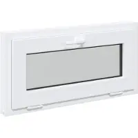 vidaXL Fenêtre de cave RISOR 80 x 40 cm en PVC et verre, blanche